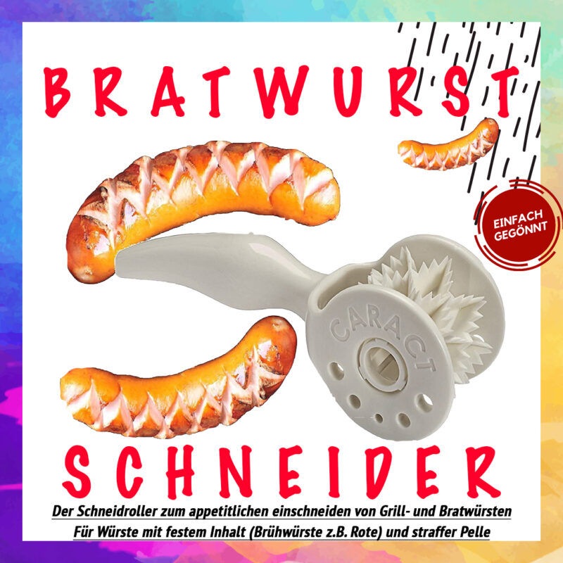 Bratwurst-Schneider - der schnelle und saubere Weg, um Bratwürste zu schneiden