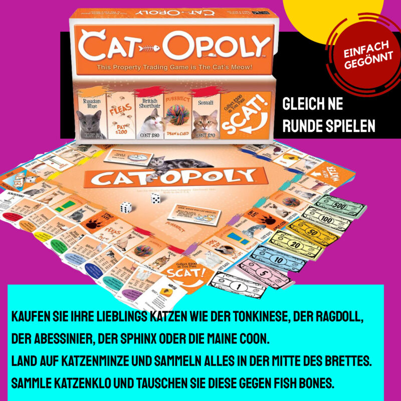 Monopoly mit Katzen - das ultimative Brettspiel für Katzenliebhaber