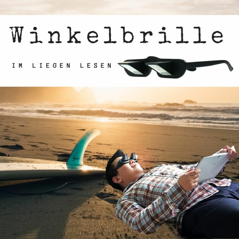 Winkelbrille zum Lesen im Liegen
