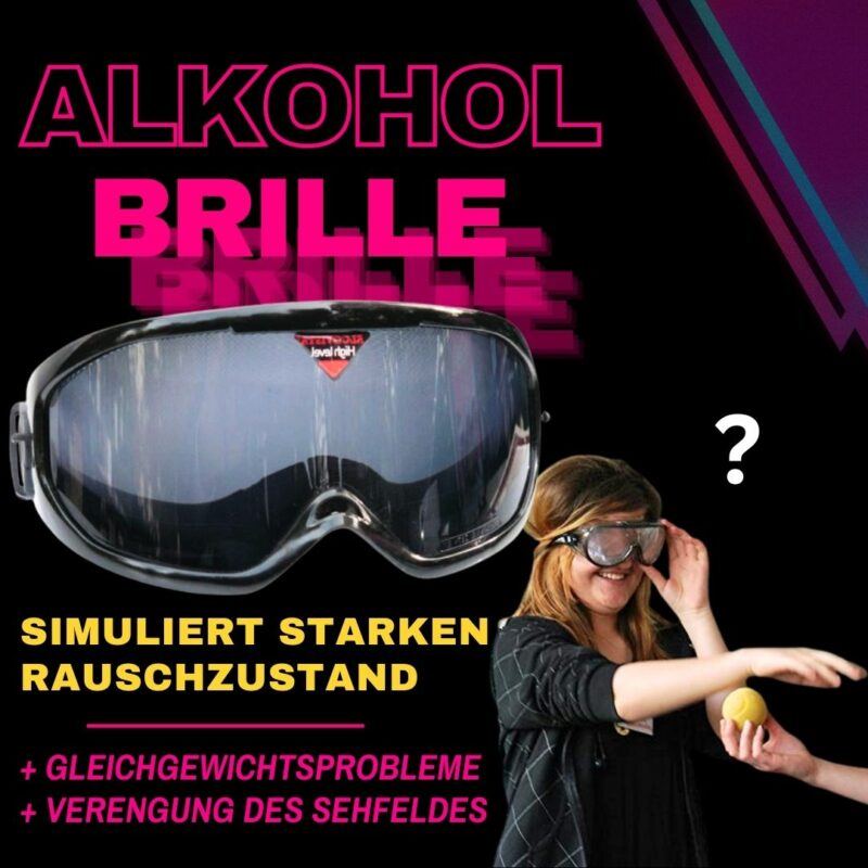 Rauschbrille: Simulation von Alkoholeinfluss durch Brille