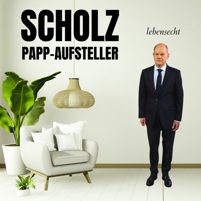 Olaf Scholz Pappfigur - Leben Sie Ihren politischen Enthusiasmus aus