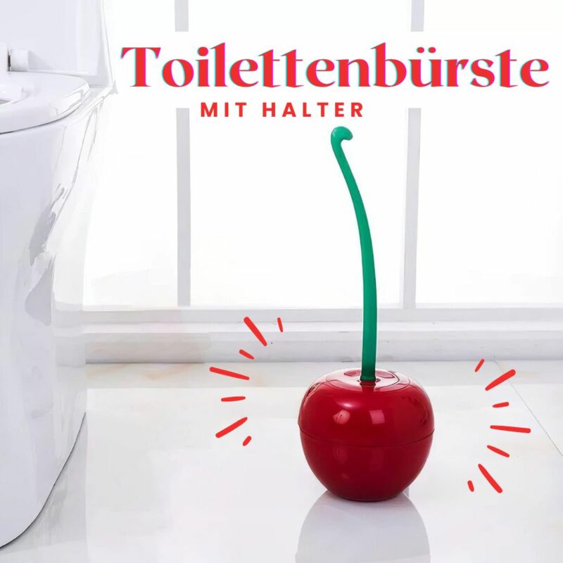 Toilettenbürste mit Silikonhalter in Aktion
